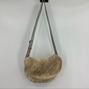 Redondo Frydman Argentina Cowhide Ivory Black Crossbody